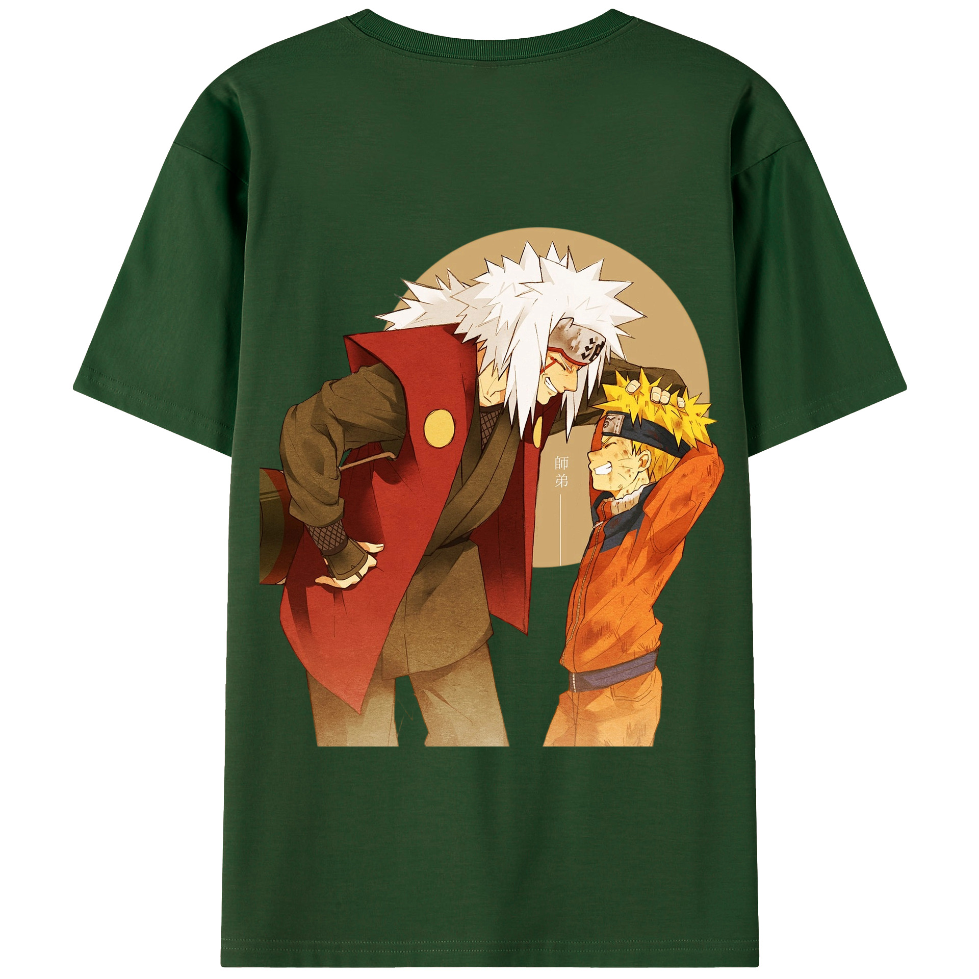 （画像用） NARUTO -ナルト- 自来也（じらいや） Jiraiya 綿100％半袖Tシャツ（背面プリント）